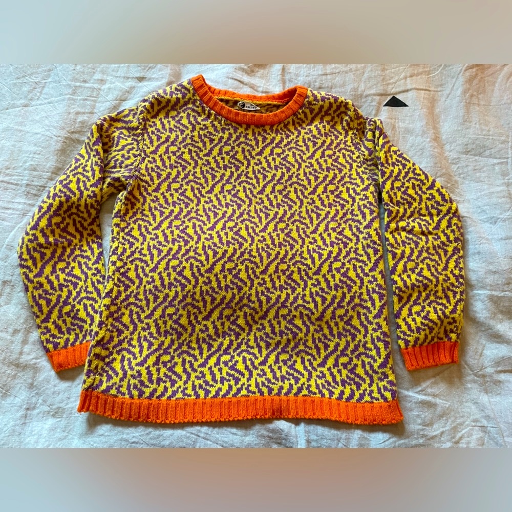 ‘Cheetoh’ cotton sweater from ALL Knitwear (small medium)